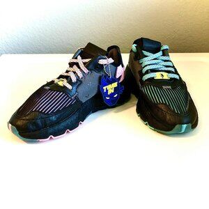 NWT ADIDAS Ninja x Nite Jogger Athletic Shoe J 'Black Blue Pink Glow Youth Boy 4